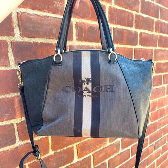 Coach Horse and Carriage Jacquard Prairie Satchel - Picture 1 of 4